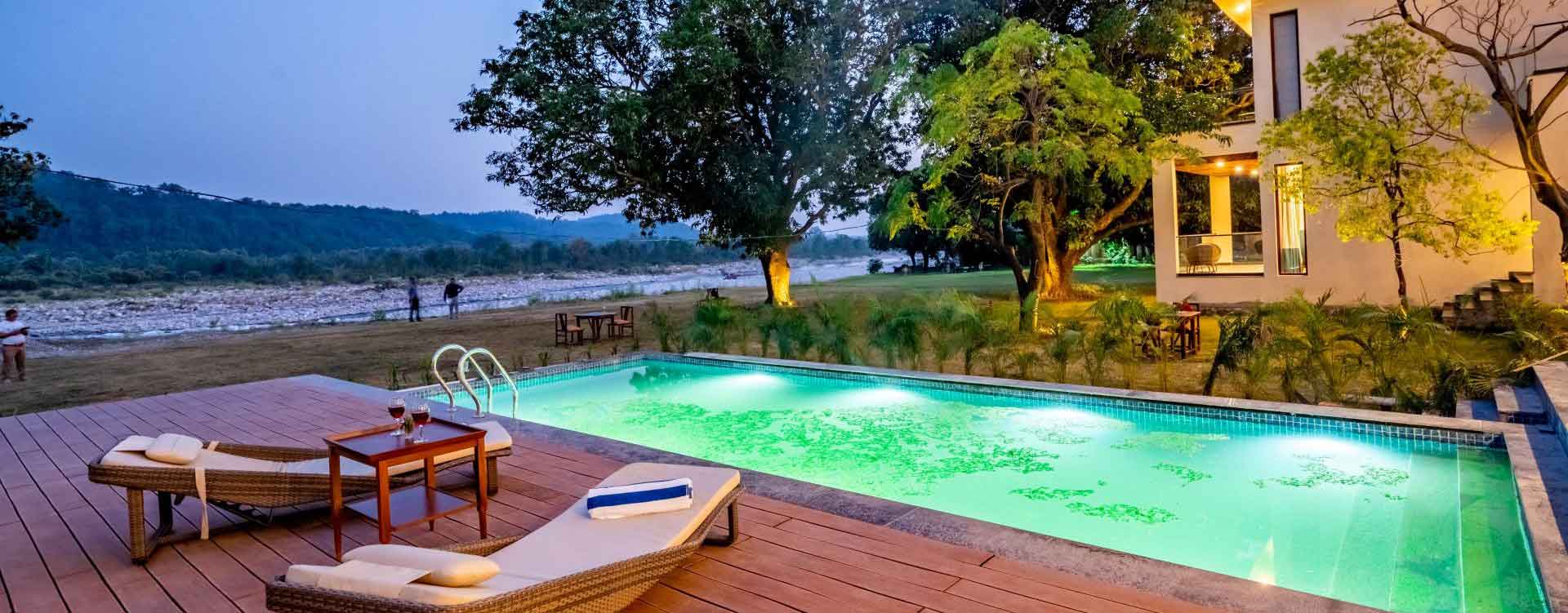 Calippic Riverine Villa at Corbett - Weekend Resort near Delhi NCR